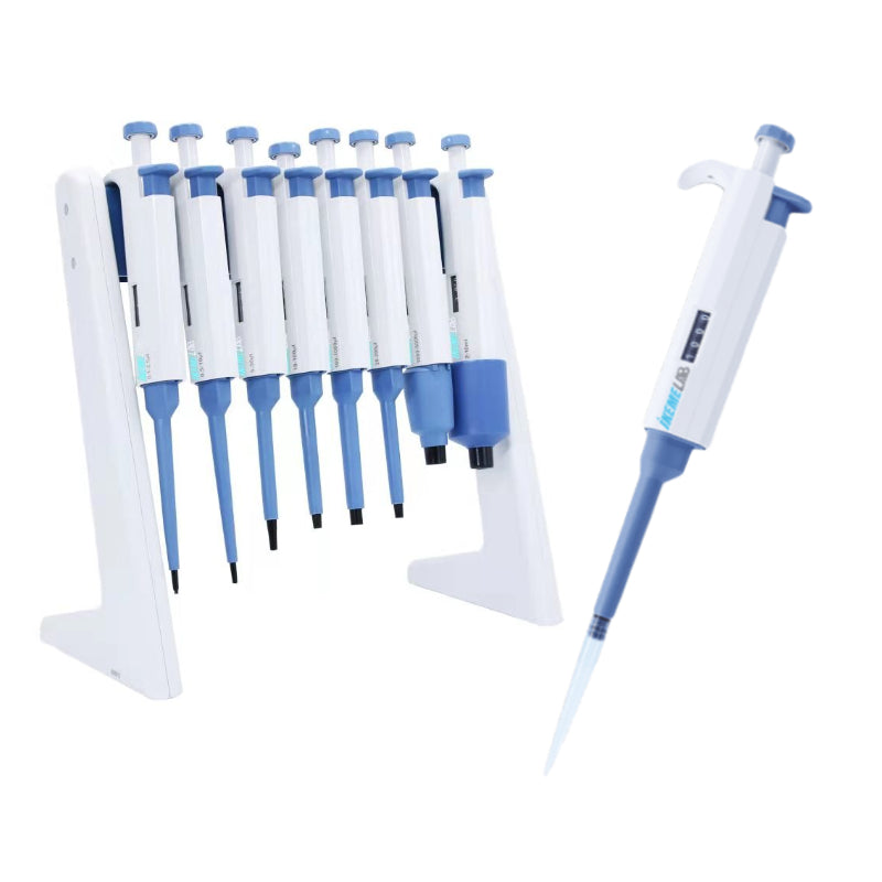 Digital Adjustable Micropipette (0.1 µL–10 mL) – Single-Channel Manual Pipette with Plastic Tips for Laboratory Liquid Handling