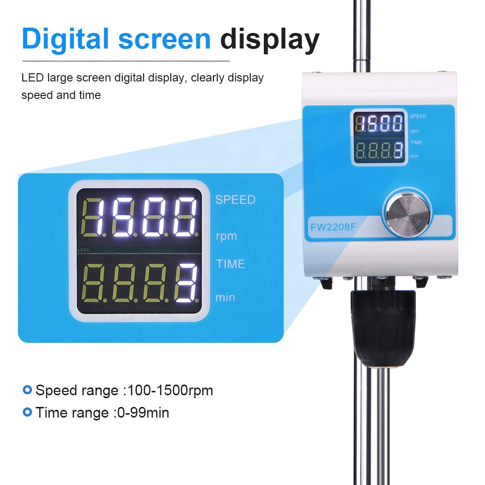 Factory Supplier 5L Stirring Overhead Machine Constant Speed Electric Digital Laboratory Overhead Mixer Stirrer