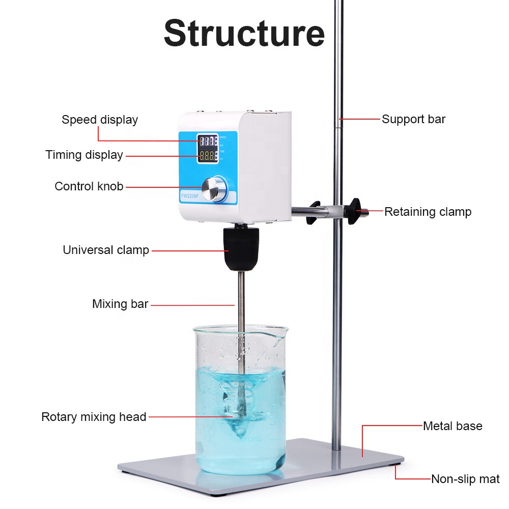 Factory Supplier 5L Stirring Overhead Machine Constant Speed Electric Digital Laboratory Overhead Mixer Stirrer